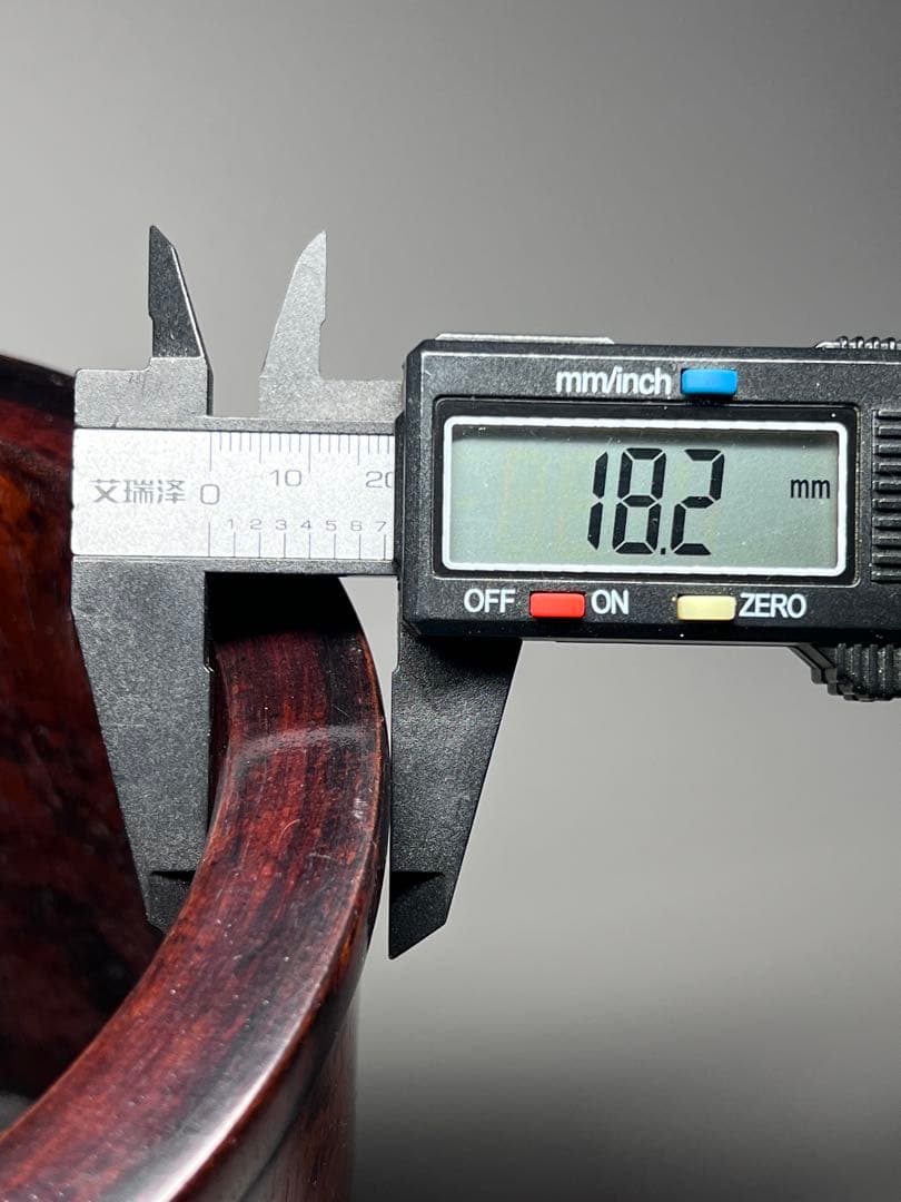 古美術　唐木　黄花梨　筆筒　筆立　螺鈿花紋　文房具　木製　置物　時代物　旧蔵