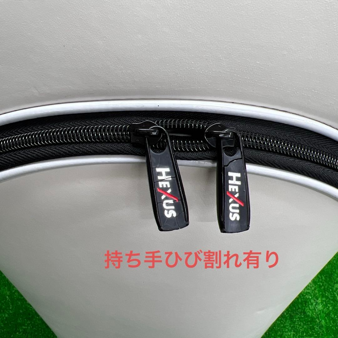 HEXUS ポーチ付き　ゴルフバック　ヘクサス　ホワイト　メンズ　9インチ