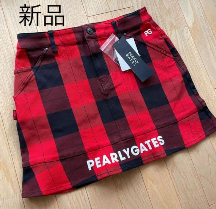 ◆PEARLY GATES　パーリーゲイツ ブロックチェック　スカート◆