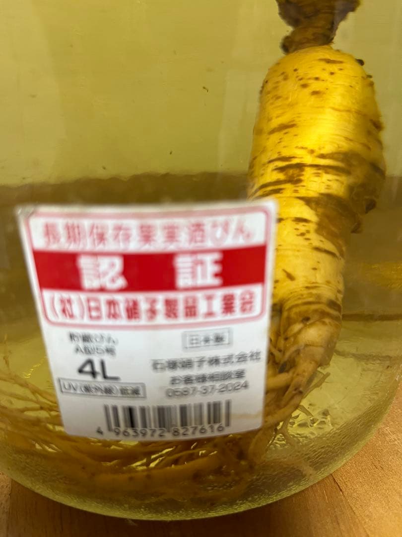 長期貯蔵高麗人参酒４Ｌ(瓶入り)