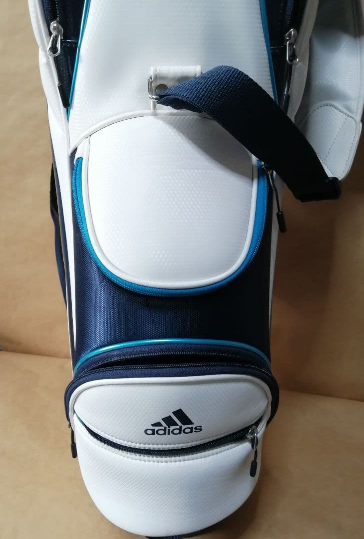 adidas golf キャディバッグ(白) + トートバック(紺) 2点セット