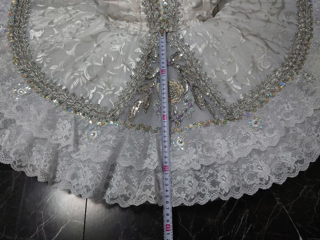 バレエ衣裳コスチューム白×シルバーエトワール/シンデレラ/グランパクラシック美品