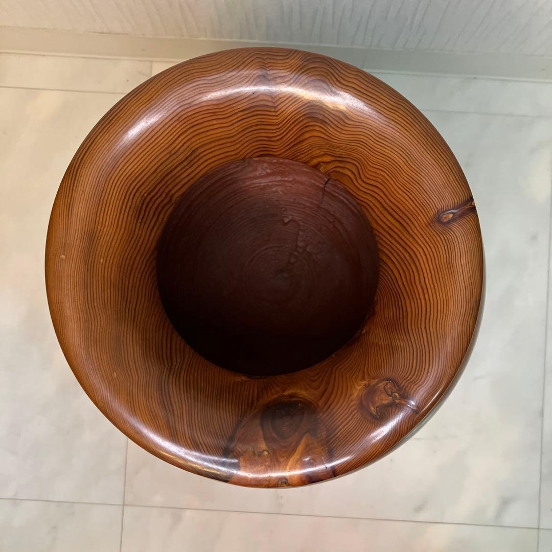 【特価】　屋久杉　台座付き　屋久杉壺　屋久杉台座セット　屋久杉工芸品　世界遺産