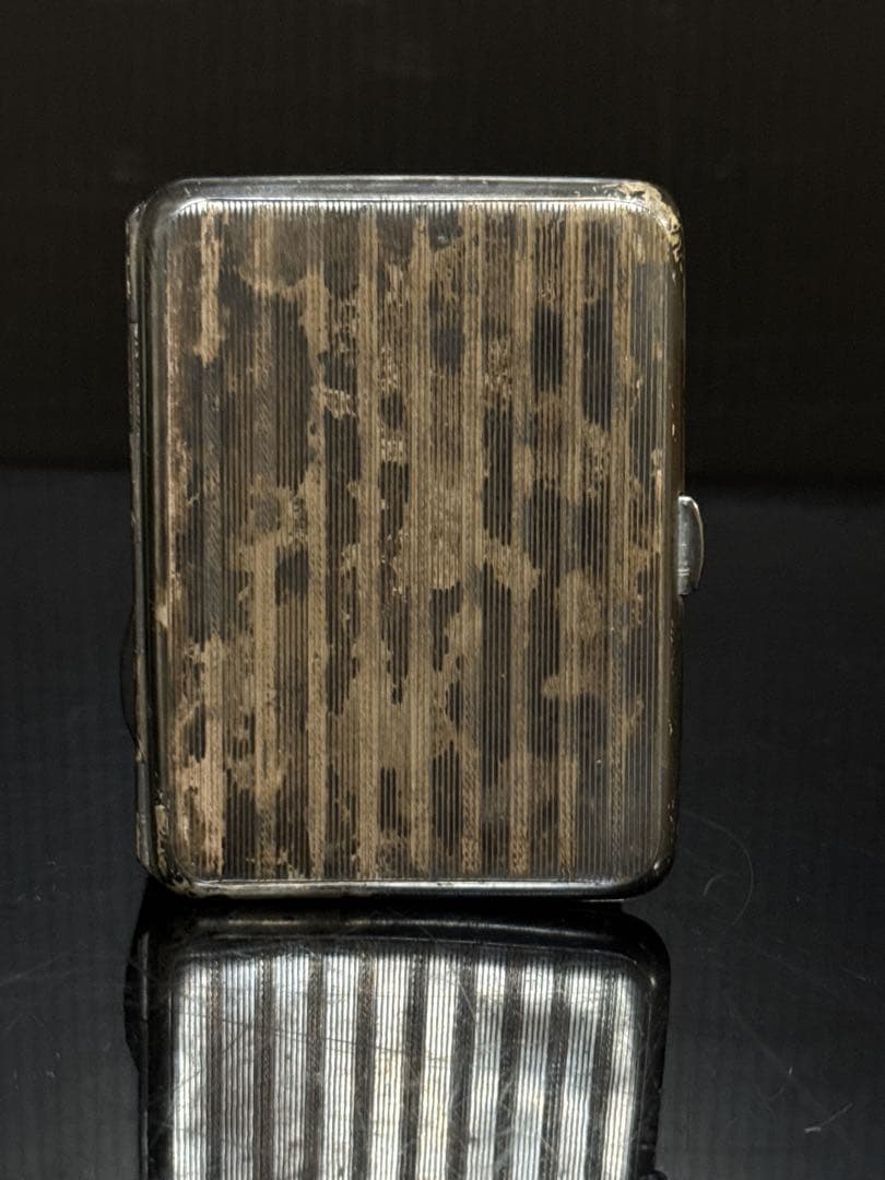 銀無垢 SILVER 950 刻印 銀製 煙草ケース アールデコ 約67.6g