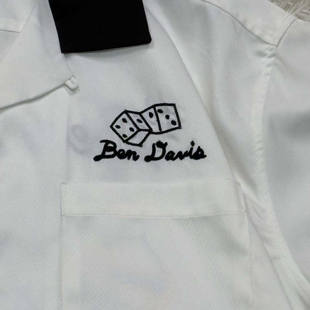 【ビッグサイズ】ベンデイビス ボーリングシャツ ホワイト&ブラック XLサイズ