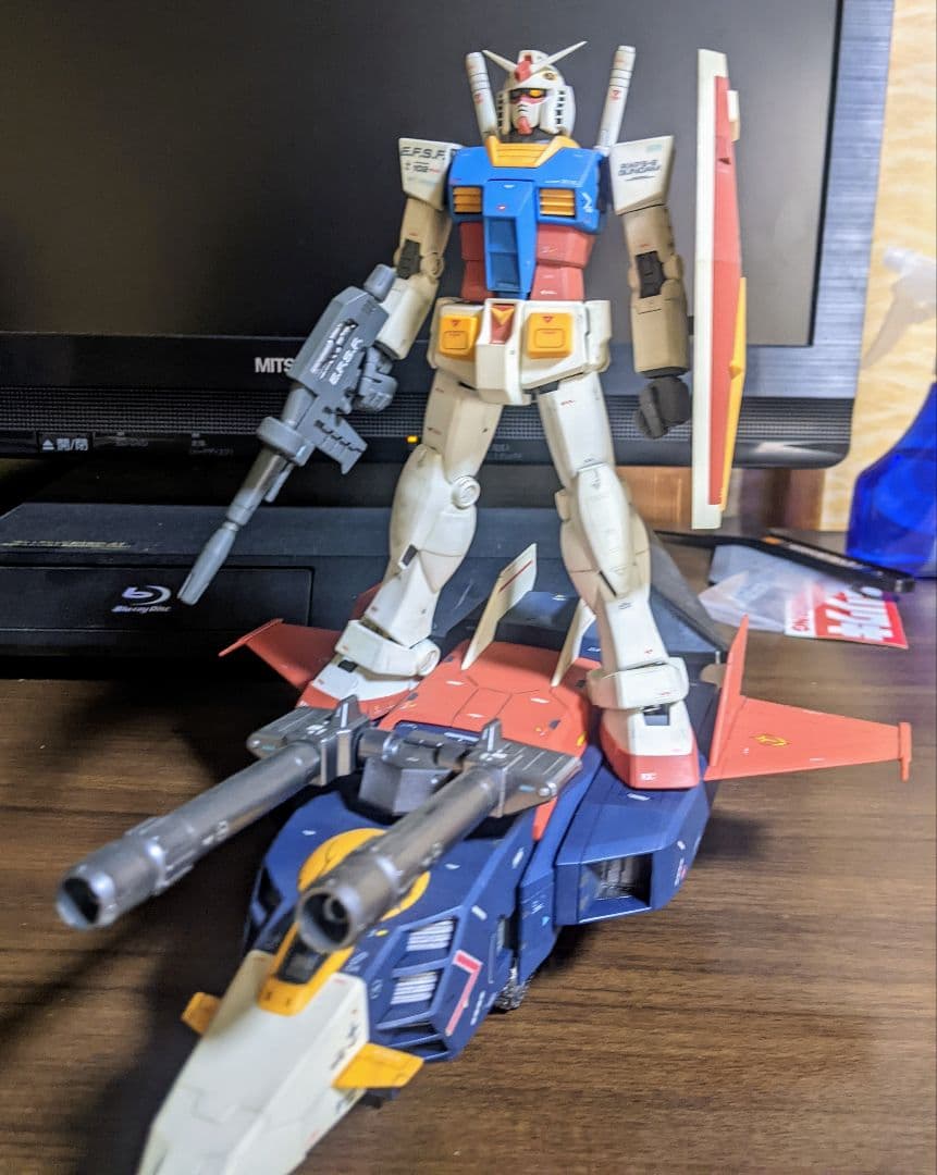 MGガンダムv作戦3体＋Gファイター＋ジムとコアーファイター