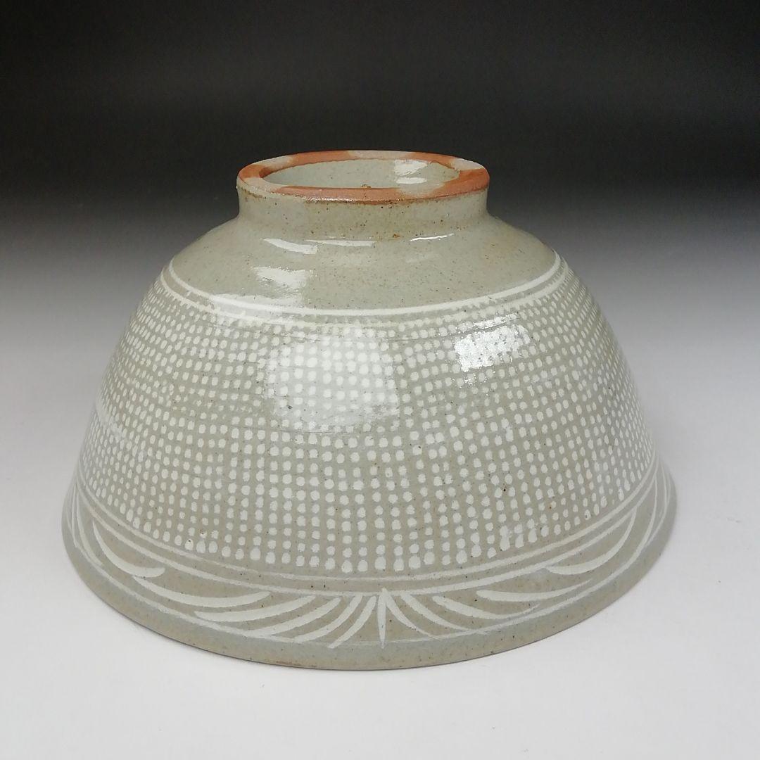 Ｔ４３４　茶碗　『三島手刷毛目　茶碗』『黃仁哲 作』　共箱　抹茶碗　茶道具