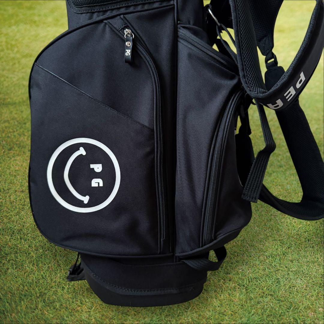 美品　パーリーゲイツ　キャディバッグ　黒　ブラック　ショルダー式　スタンド式