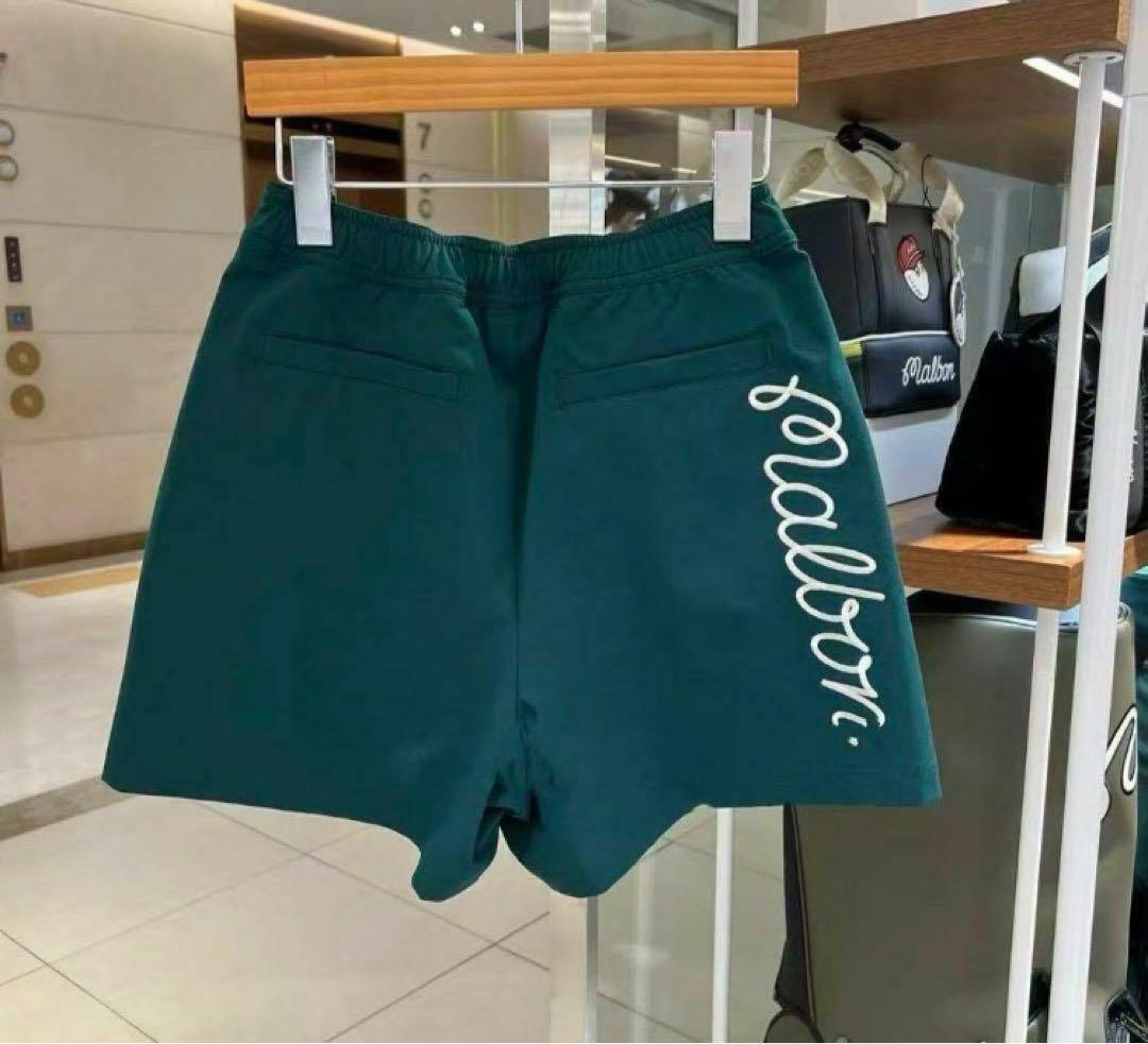 Malbon パーカー＆ショートパンツ 上下セット グリーン 刺繍ロゴ入り✨新品