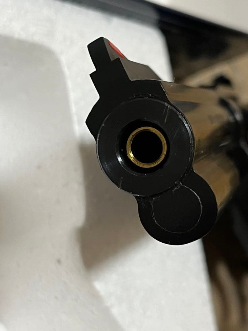 マルシン製6mmガスリボルバー　M586マットブラック　Xカート　木製グリップ