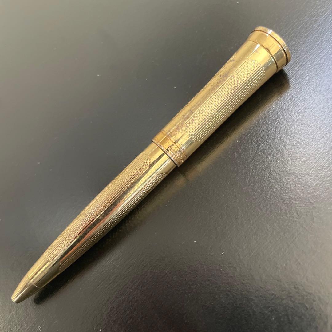 Cartier カルティエ　ツイスト式ボールペン　ゴールドカラー　筆記確認済み