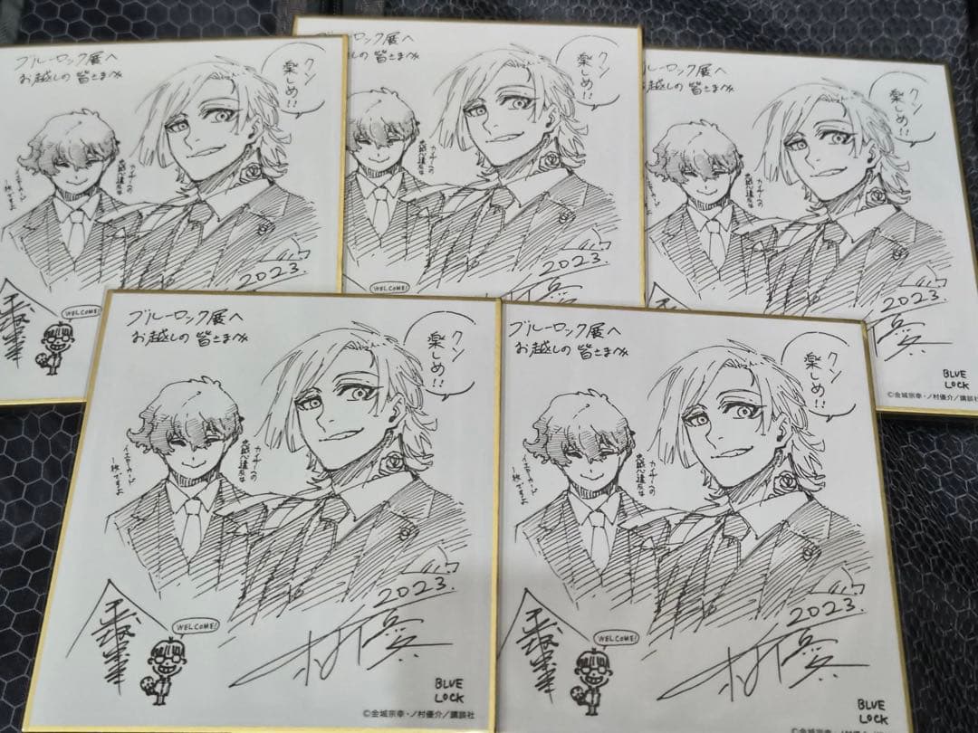 ミヒャエルカイザー　アレクシスネス　色紙　ブルーロック展　ブルーロック　x5