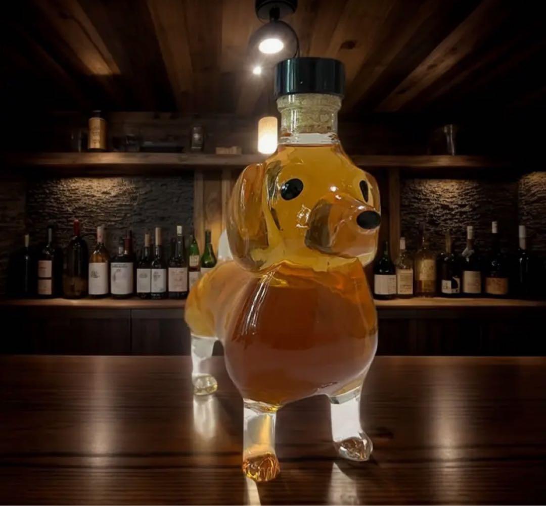 ⭕️ミニチュアダックス　ガラスボトル