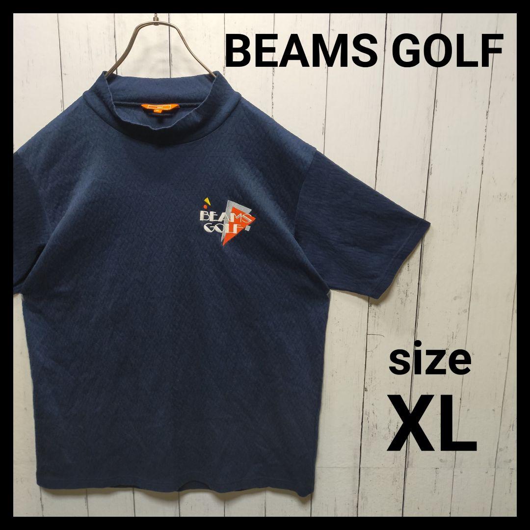 【BEAMS GOLF】 モックネックシャツ　半袖　総柄　ゴルフウェア　F223