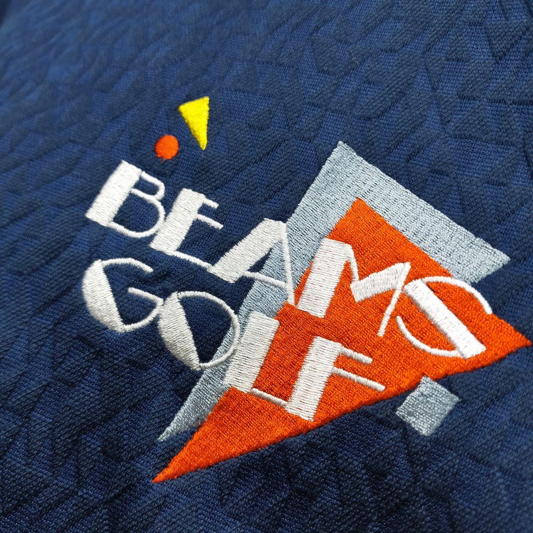 【BEAMS GOLF】 モックネックシャツ　半袖　総柄　ゴルフウェア　F223