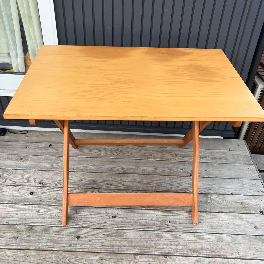 ヴィンテージ 木製 折りたたみ式 ウッドテーブル フォールディングテーブル