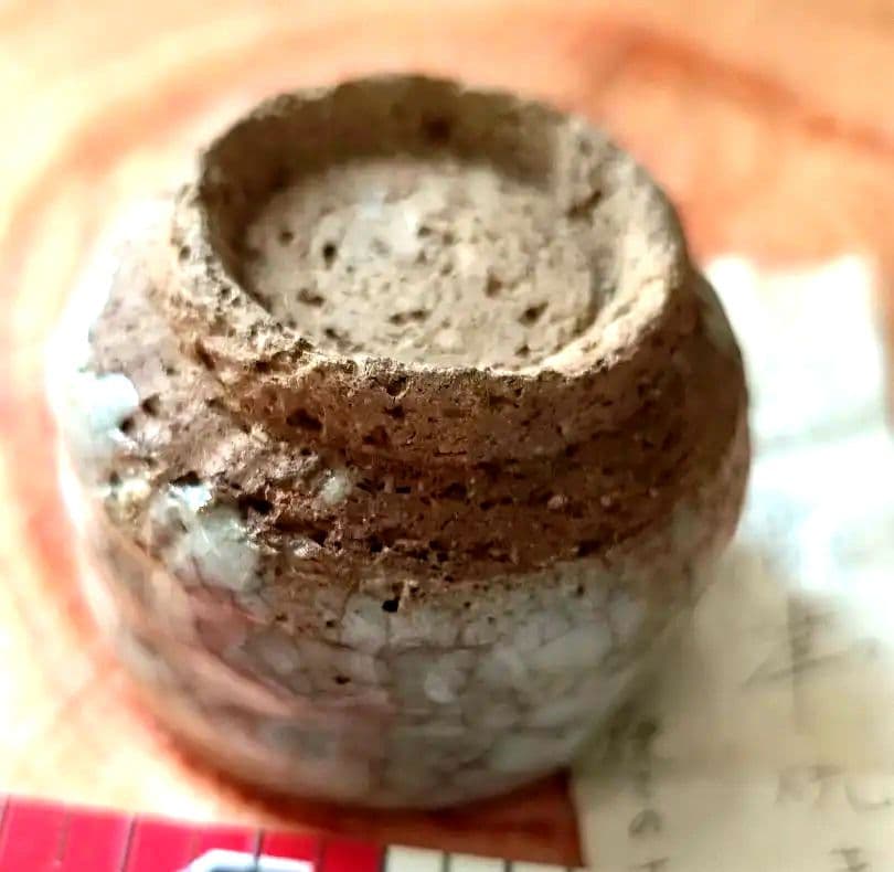 窯元 古唐津焼 ひび割れ釉薬付き もっとも古いぐい呑み 貴重品! ♦最終価格