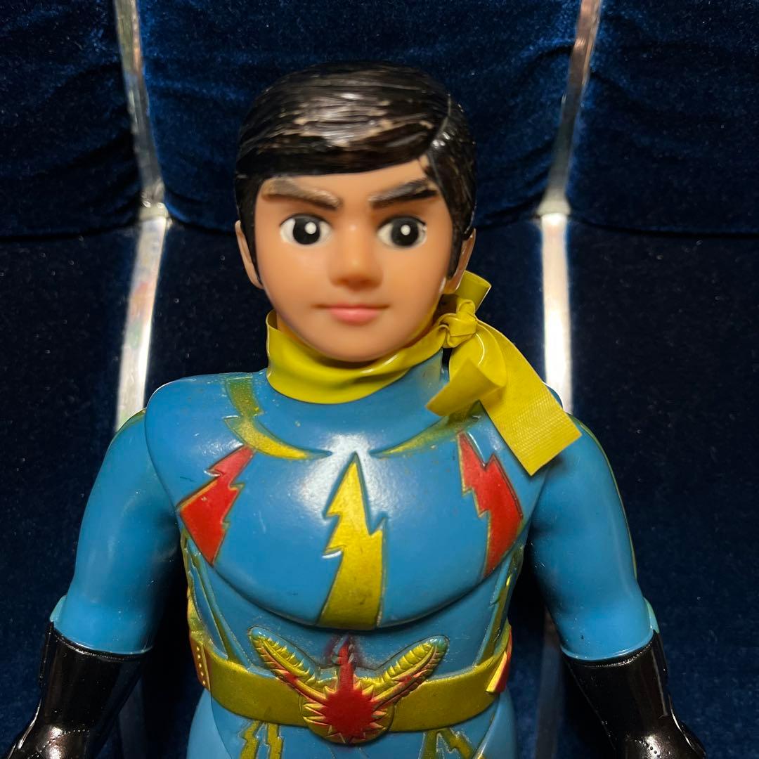 昭和レトロ ポピー イナズマン ソフビ 面無し 石森プロ 当時物 戦隊モノ