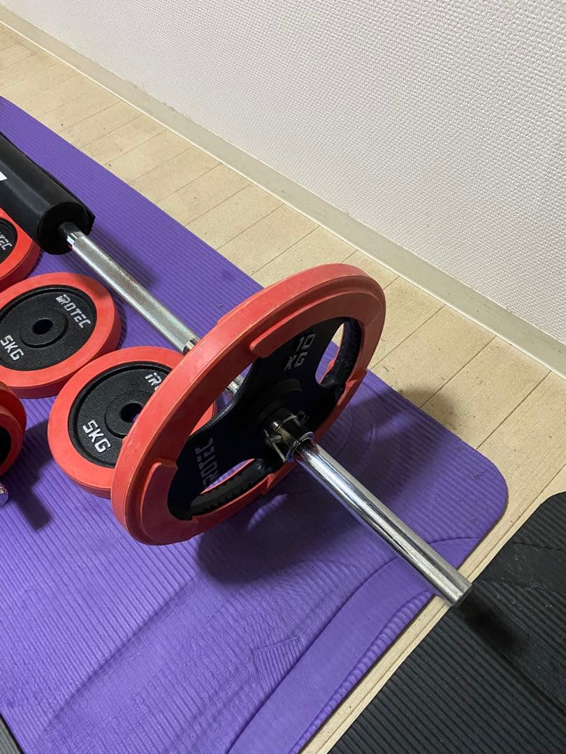 SroyIROTEC トレーニングベンチ バーベルダンベル70kgセット