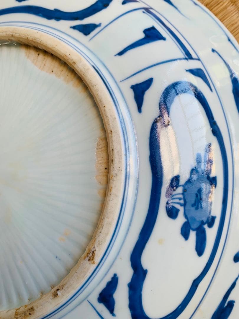 中国明時代末期染付(青花)大皿