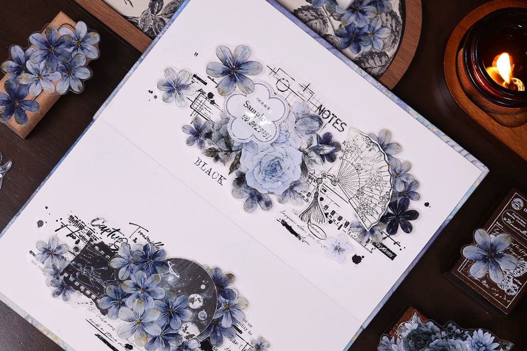 小白家文創《深海蓝》海外マスキングテープ　マステ 【2516】