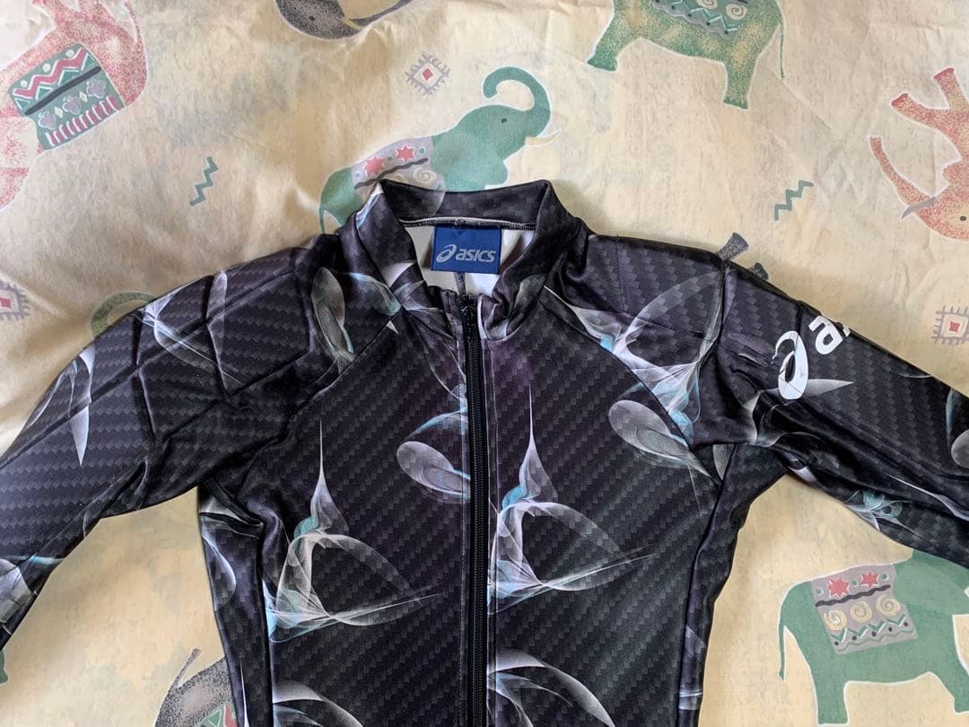 アシックス　Ｌ　ワンピース　パッド入り　スキー　レーシング