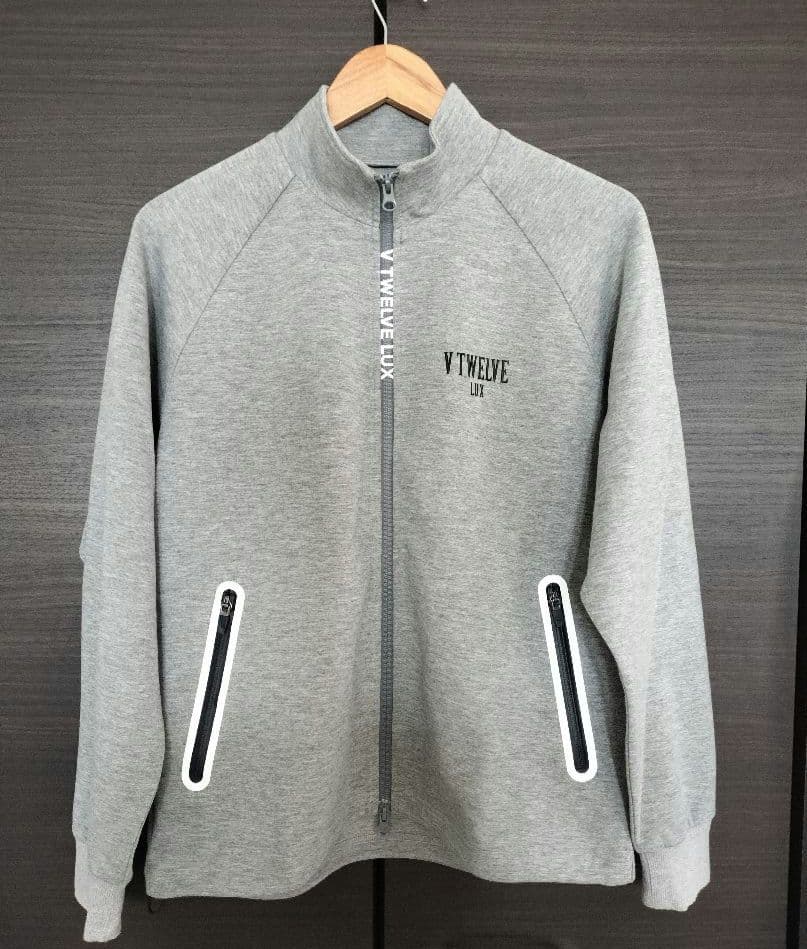 【V12】メンズ ゴルフ 秋冬ウエア スウェット セットアップ　 グレー系