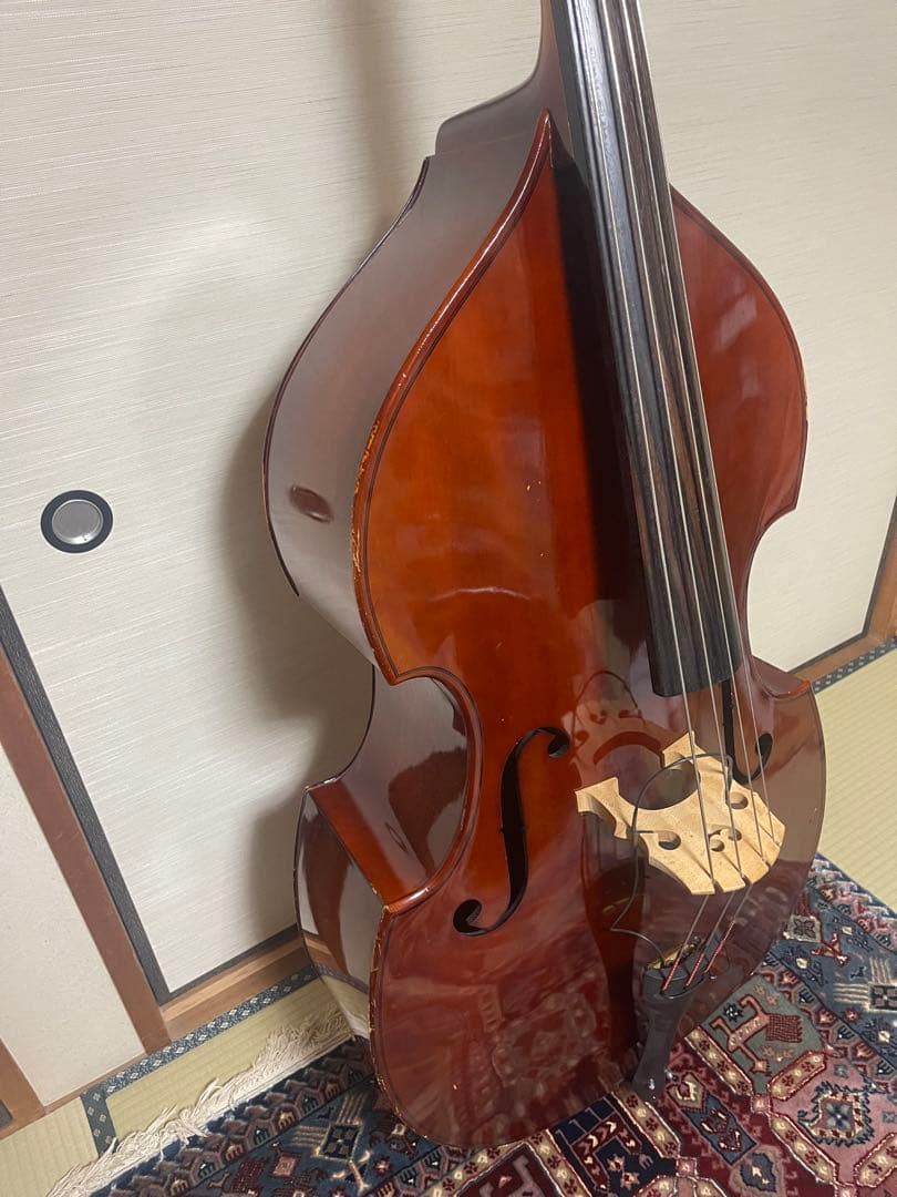 【桃次郎】木製 4弦 コントラバス ウッドベース