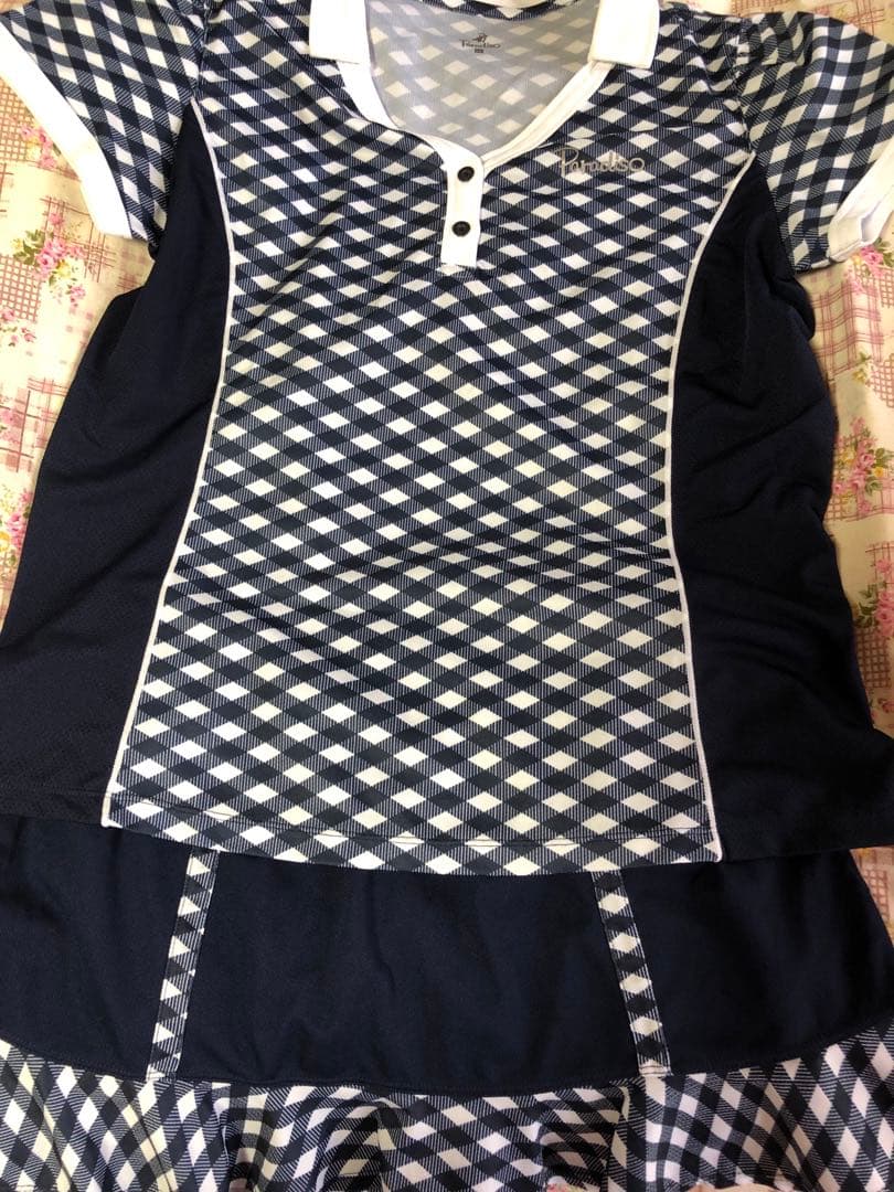 美品　パラディーゾ テニス　シャツ　スコート 2種　LL ネイビー