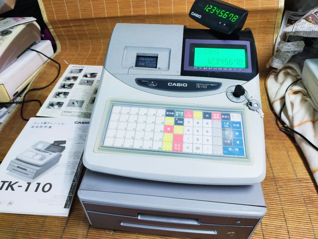 カシオレジスター　設定込み　TK-110中古　飲食仕様　924440