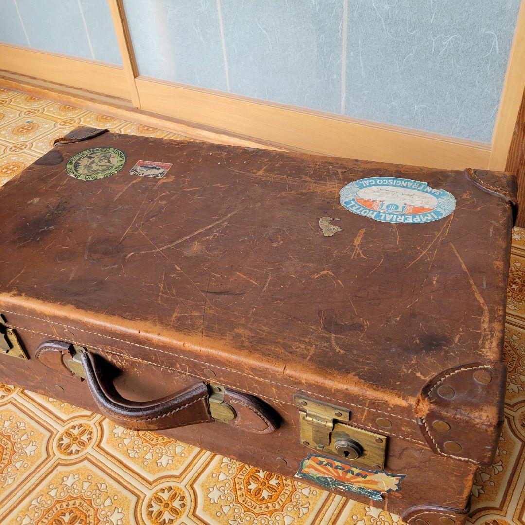 k*読様 ヴィンテージ　レザー　本革　トランクケース　ビッグサイズ