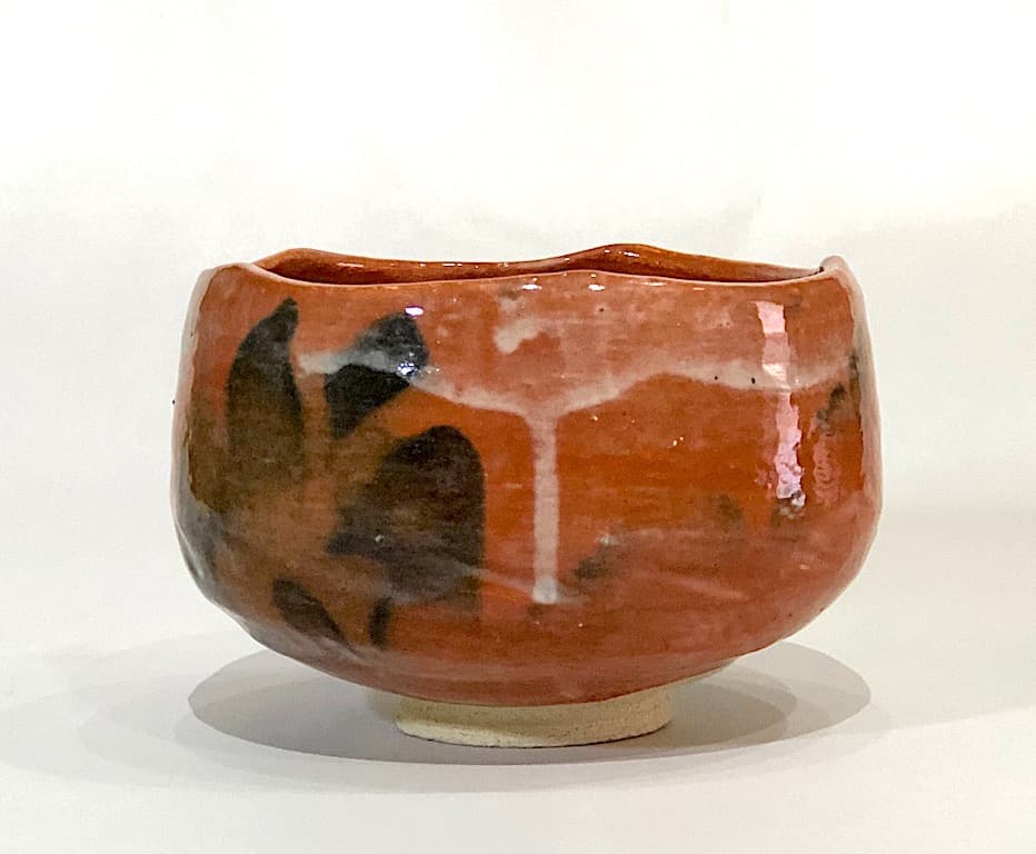 楽焼　建仁寺管長 竹田益州老師 筆「永興」義山 極識　永興 作　無傷　共箱。