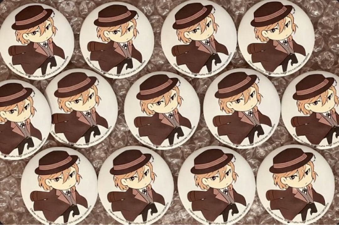 文豪ストレイドッグス 缶バッジ 中原中也 韓国AGF 原作絵柄 13個