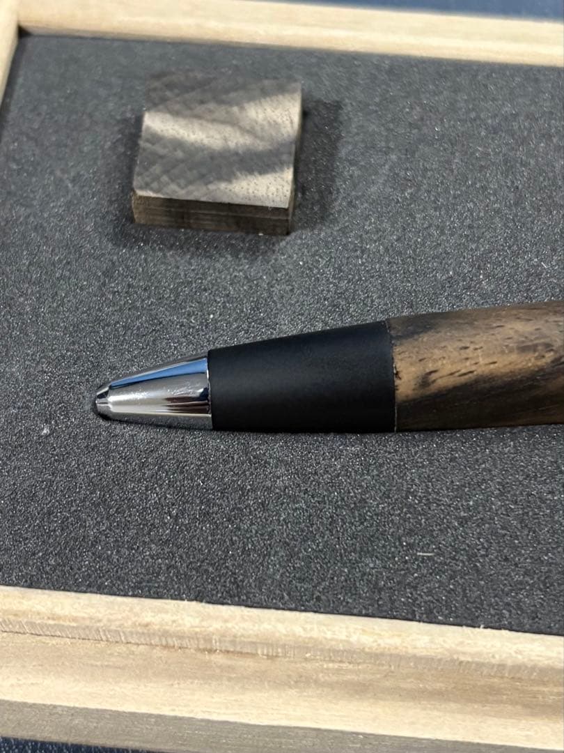 【新型 銀金具】野原工芸 特上黒柿 シャーペン シャープペンシル