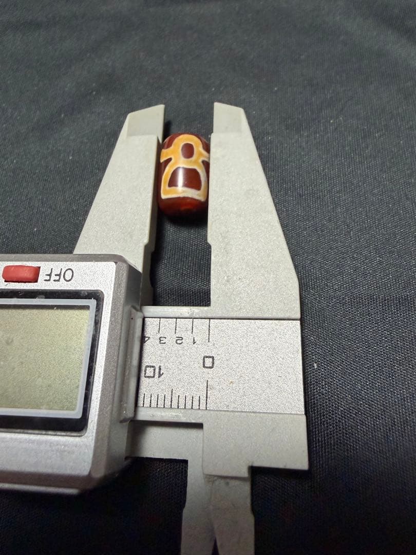 上肯紅天珠‼️西蔵老礦紅玉髄特殊貴人ニ眼天珠、財神天珠セット〔巾着付）