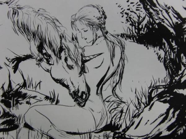 天野　喜孝、ファーラムの剣、希少な画集より、新品額装付、状態良好