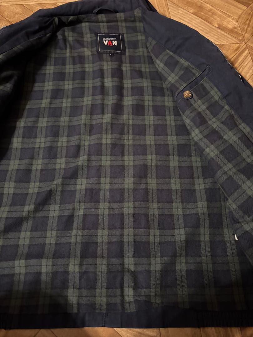 VAN JAC ヴァン スイングトップ L ネイビー ワッペン 1948