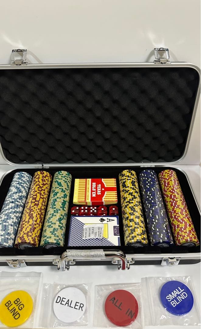 ポーカーチップセット/クレイ/モンテカルロ/300枚/カジノ