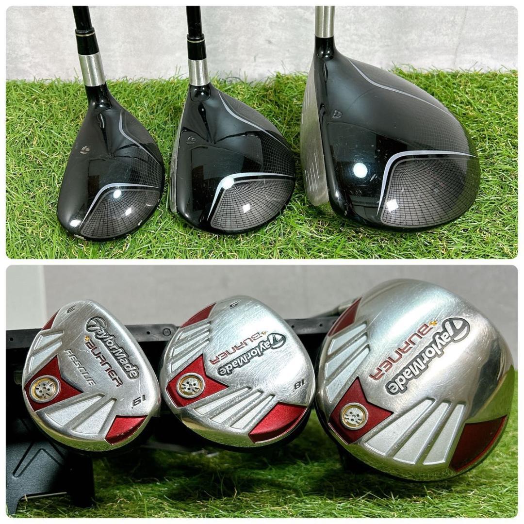 左利き　レフティ　テーラーメイド　バーナー　ゴルフ クラブセット メンズ 初心者