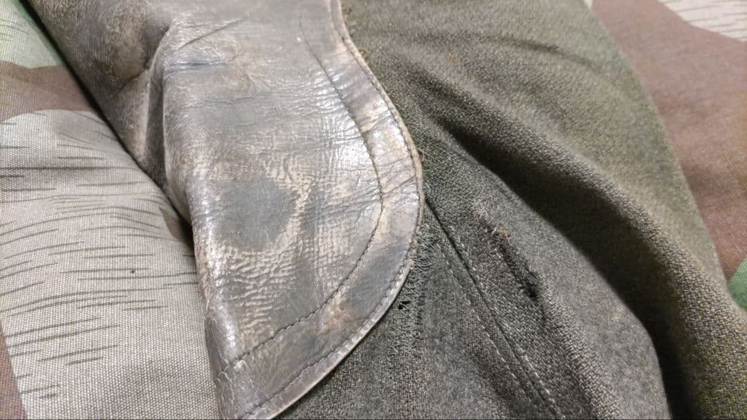 【実物】WWⅡドイツ軍騎兵下士官乗馬ズボン☆革当て付き☆コレクション用