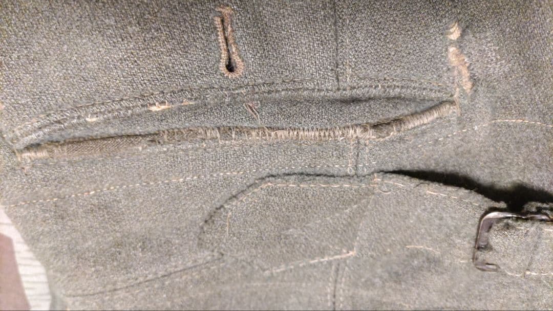 【実物】WWⅡドイツ軍騎兵下士官乗馬ズボン☆革当て付き☆コレクション用