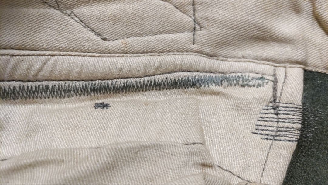 【実物】WWⅡドイツ軍騎兵下士官乗馬ズボン☆革当て付き☆コレクション用