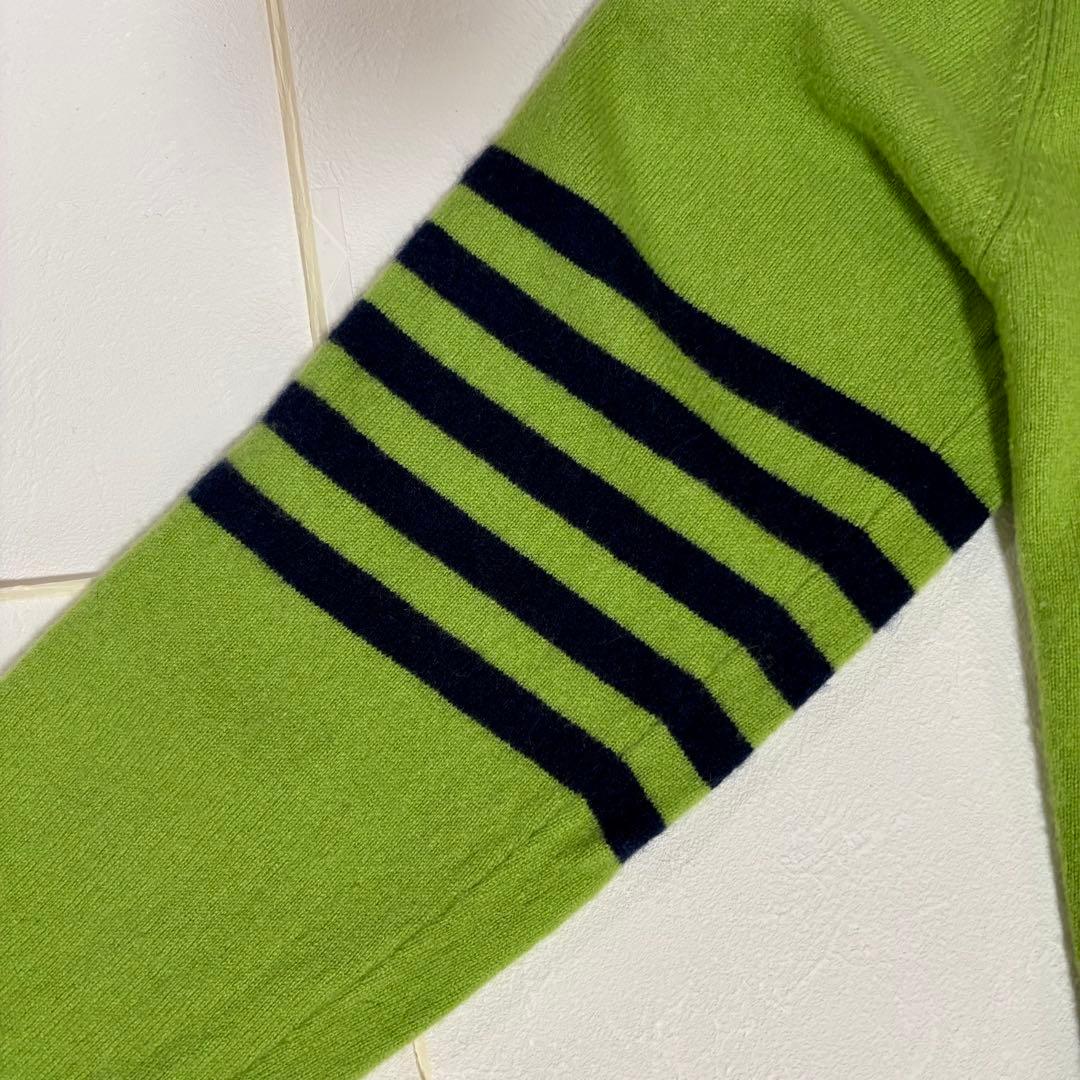 マークアンドロナ カシミヤ100％ タートルネックニット グリーン 46 ゴルフ