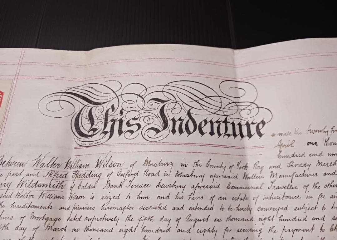 1891年 英国 アンティーク書類 蝋封付 手書き文書 英国王室印