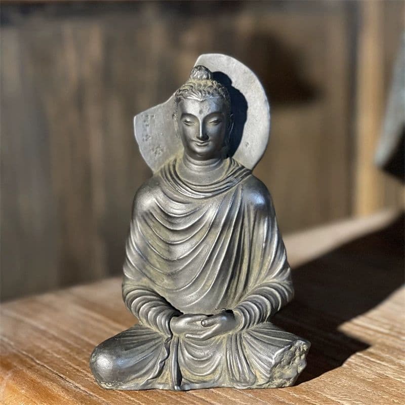 ガンダーラ禅定坐像 彫刻 置物 開運 風水