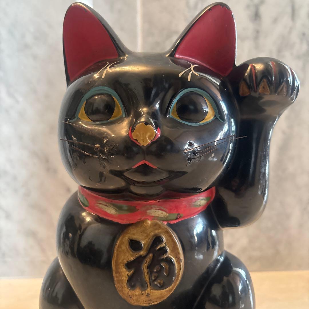 1920-30年代アンティークまつ毛が特徴的で妖艶な瞳も美しい雰囲気抜群の招き猫