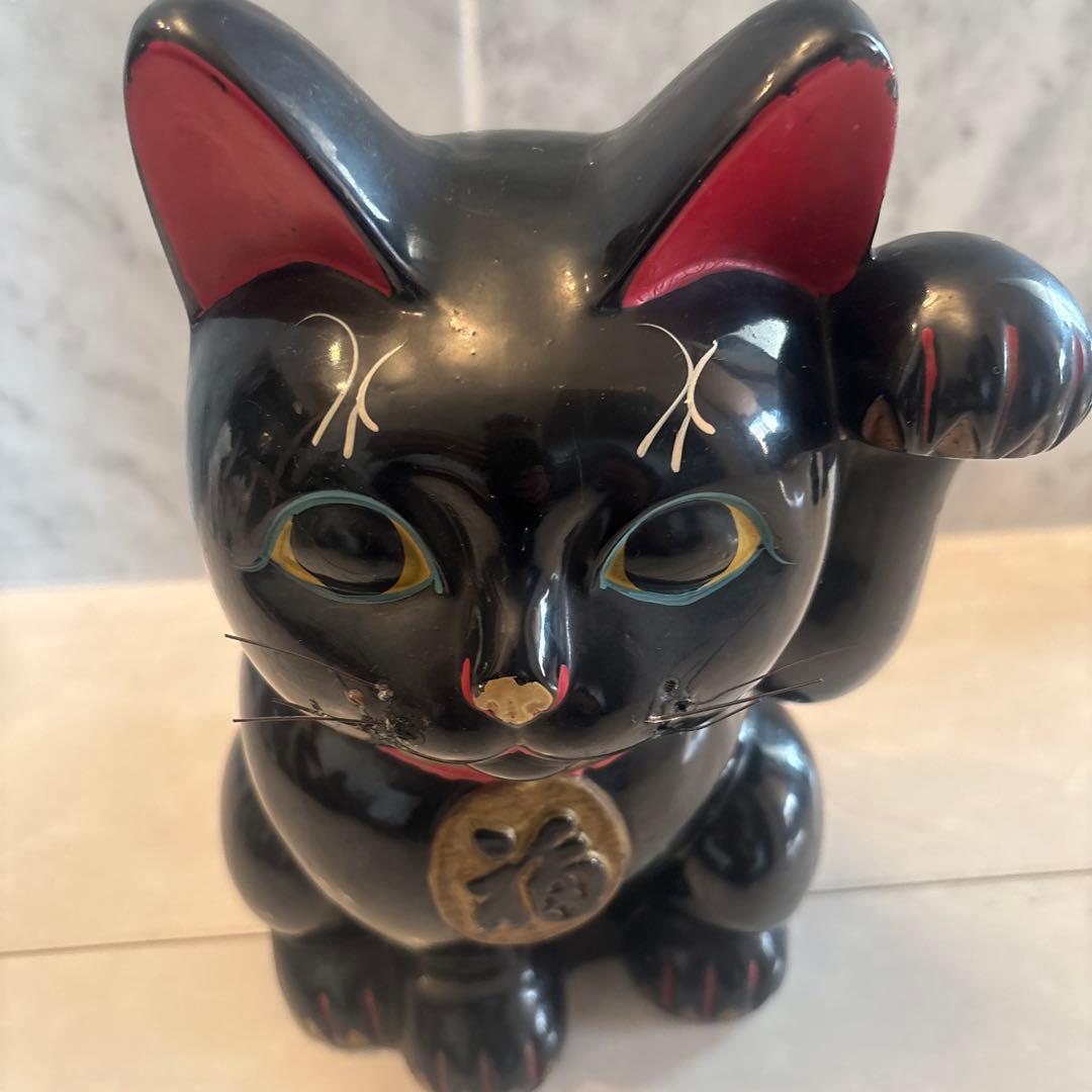 1920-30年代アンティークまつ毛が特徴的で妖艶な瞳も美しい雰囲気抜群の招き猫