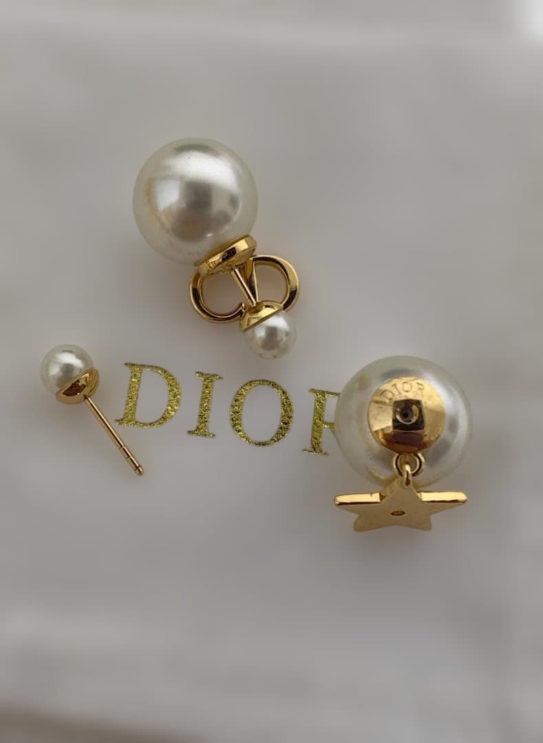 【美品】DIOR★ パール ピアス ゴールド