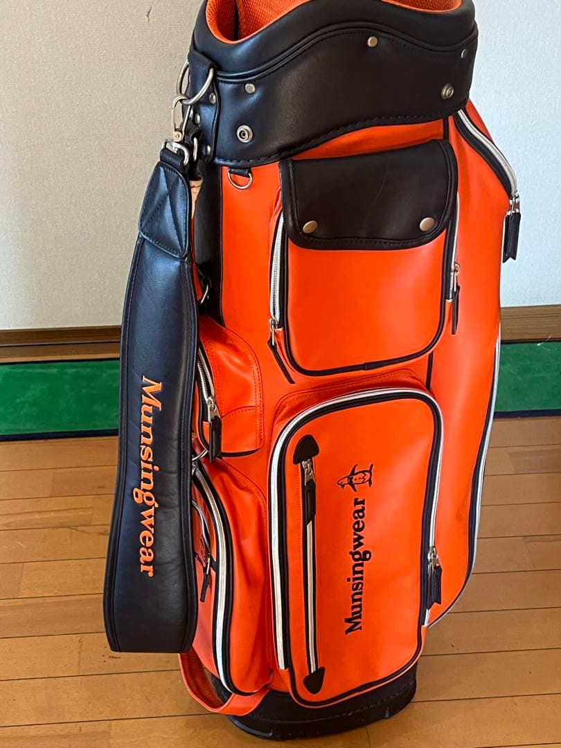 熊*ん様 Munsingwear オレンジ キャディバッグ