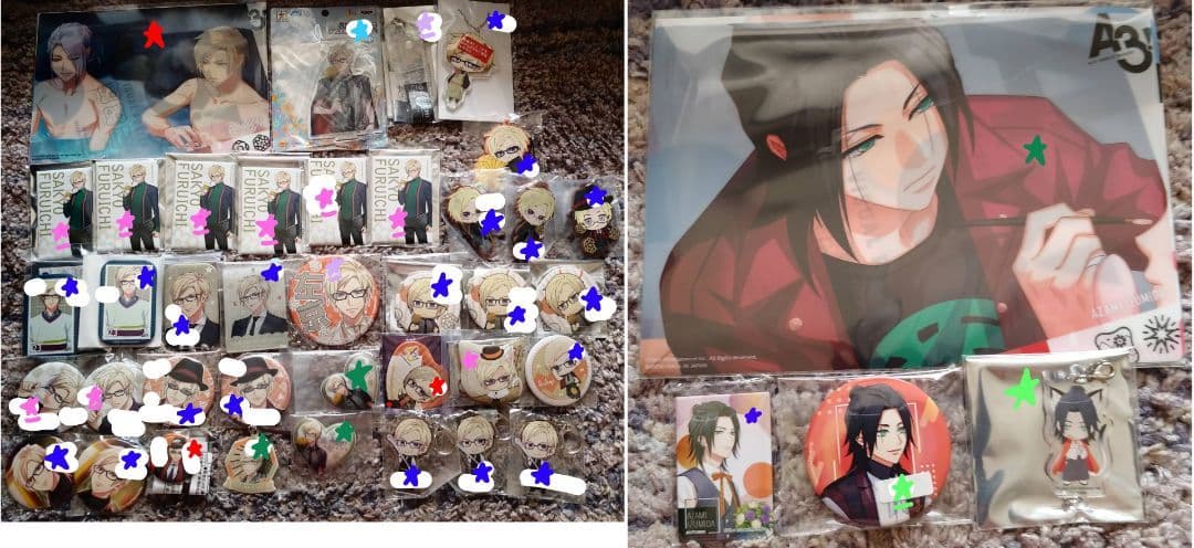A3! グッズ 缶バッジ ラバスト アクキー等